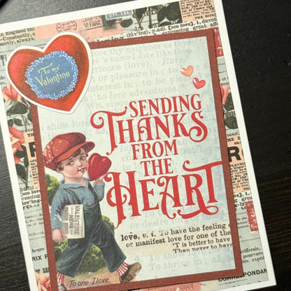 【手作心意卡】復古系列情人節卡 - Sending thanks from the heart