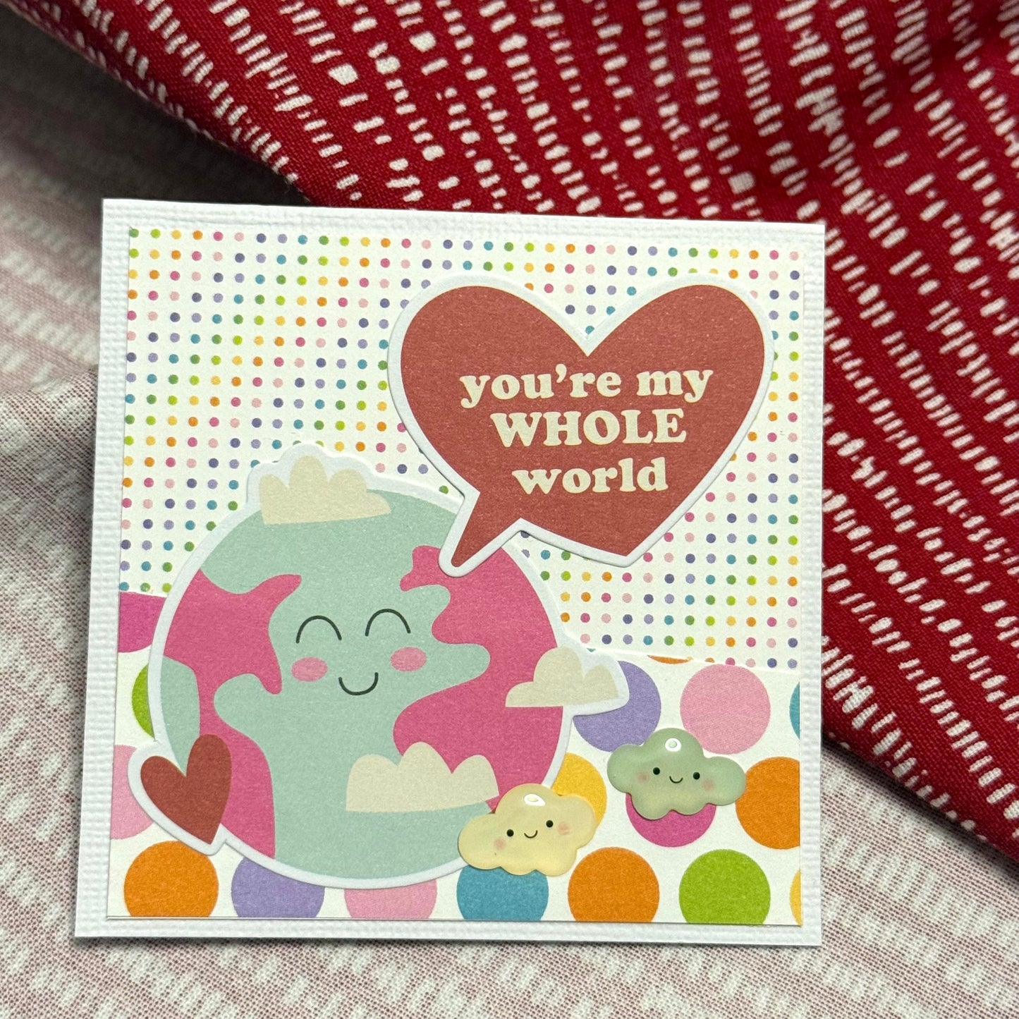【手作心意卡】心心眼系列迷你情人節卡 - You're my whole world