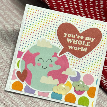【手作心意卡】心心眼系列迷你情人節卡 - You're my whole world