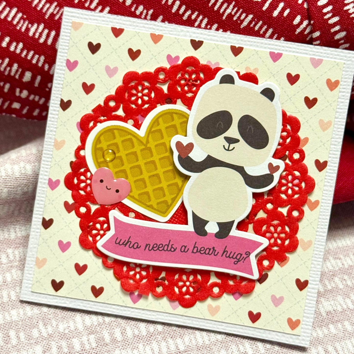 【手作心意卡】心心眼系列迷你情人節卡 - Who needs a bear hug?