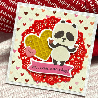 【手作心意卡】心心眼系列迷你情人節卡 - Who needs a bear hug?