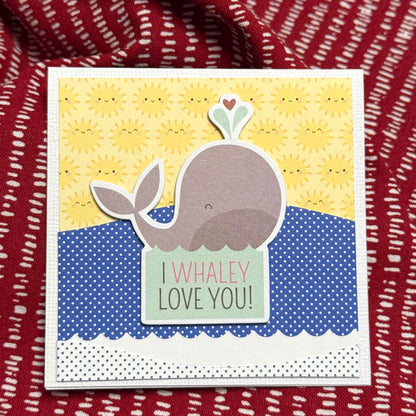 【手作心意卡】心心眼系列迷你情人節卡 - I whaley love you