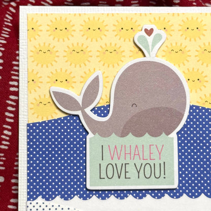 【手作心意卡】心心眼系列迷你情人節卡 - I whaley love you