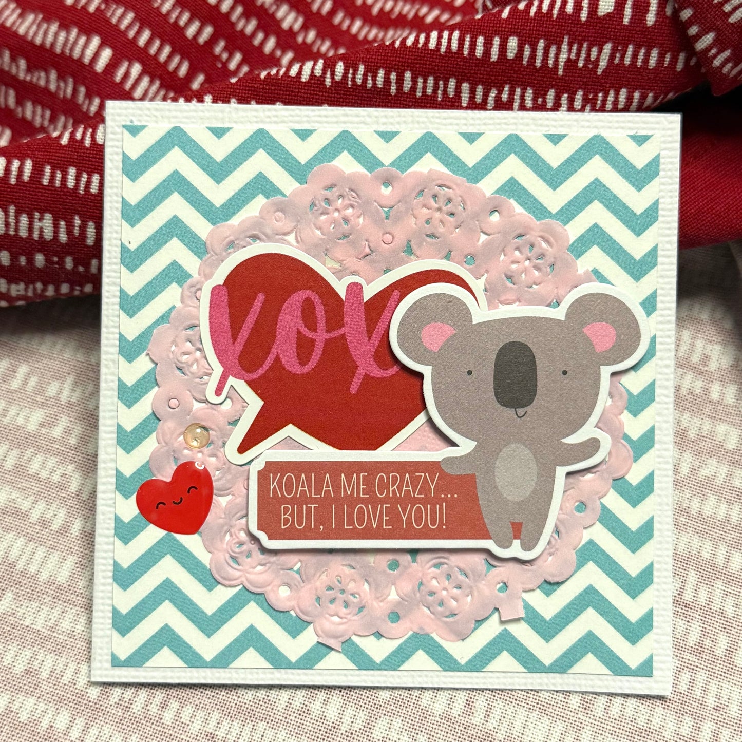 【手作心意卡】心心眼系列迷你情人節卡 - Koala me crazy... but I love you