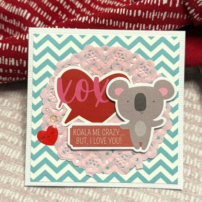 【手作心意卡】心心眼系列迷你情人節卡 - Koala me crazy... but I love you