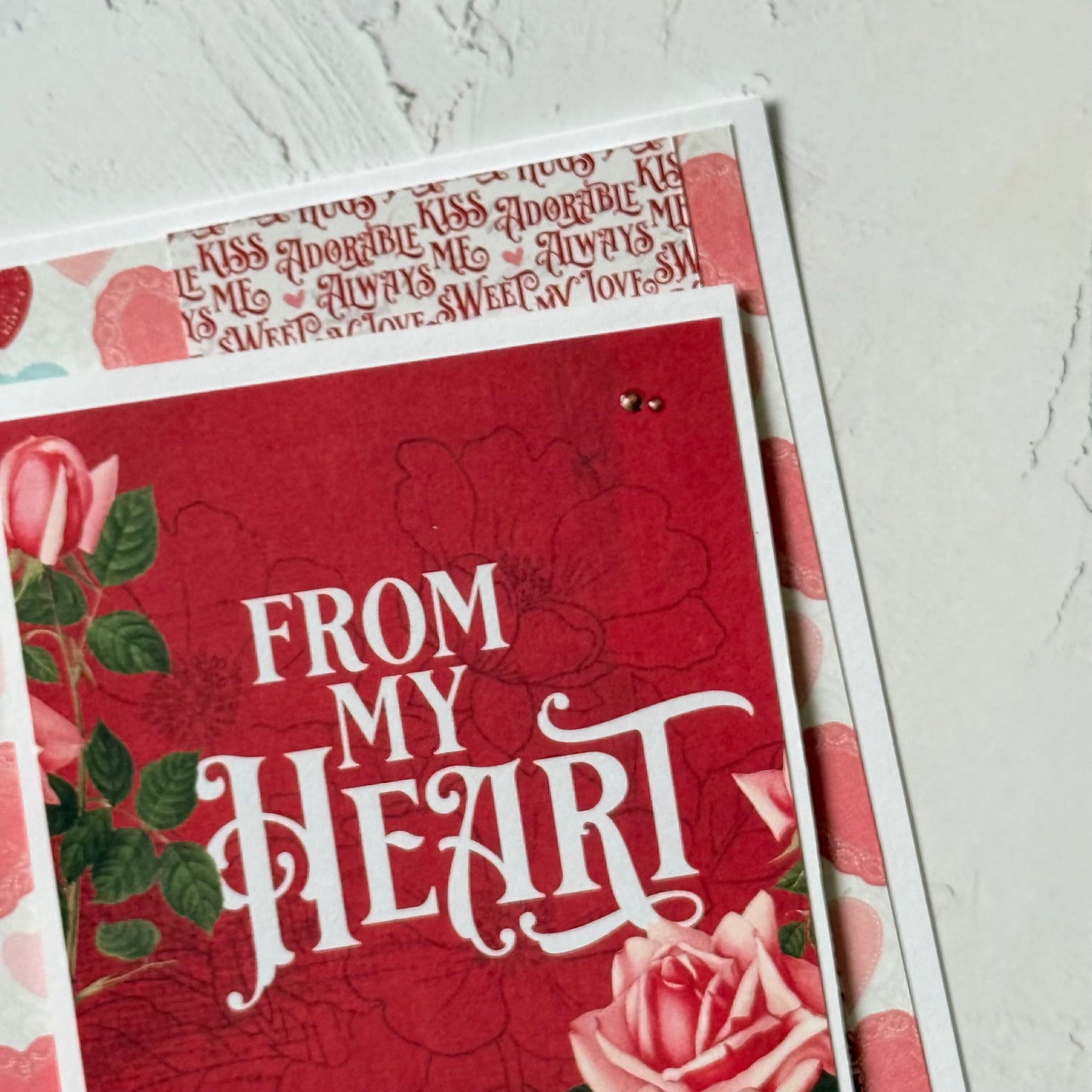 【手作心意卡】復古系列情人節卡 - From my heart