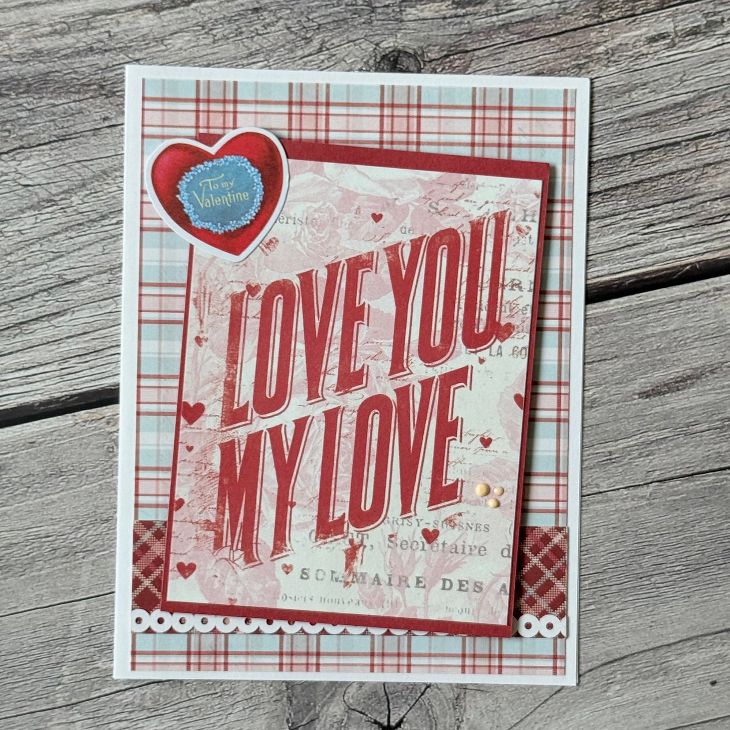 【手作心意卡】復古系列情人節卡 - Love you my love