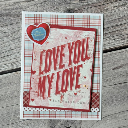 【手作心意卡】復古系列情人節卡 - Love you my love