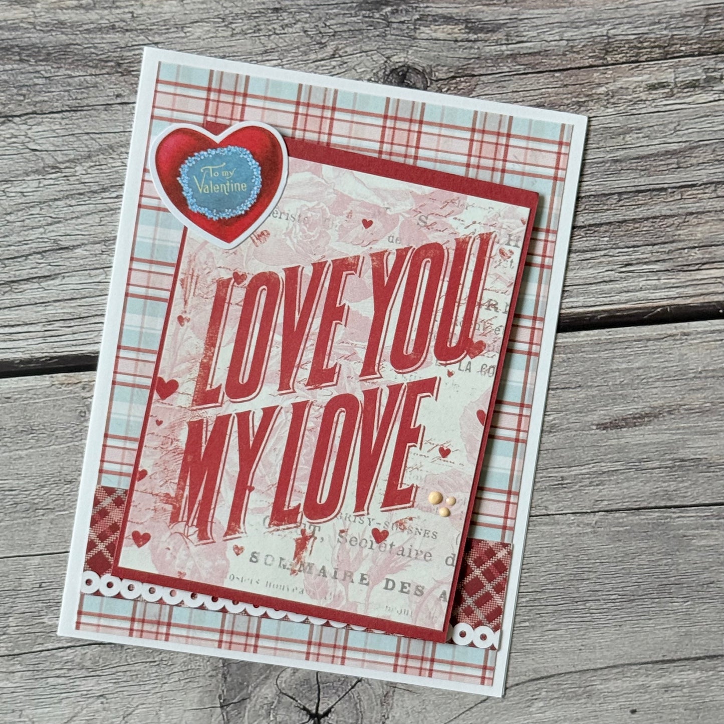 【手作心意卡】復古系列情人節卡 - Love you my love