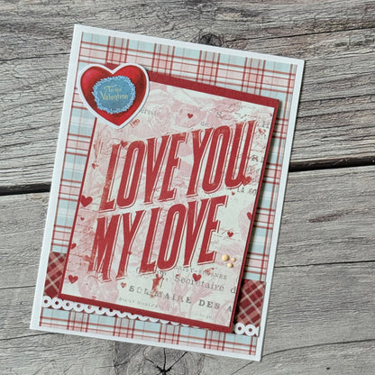 【手作心意卡】復古系列情人節卡 - Love you my love