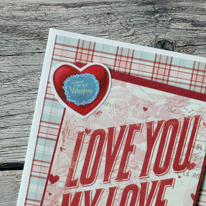【手作心意卡】復古系列情人節卡 - Love you my love