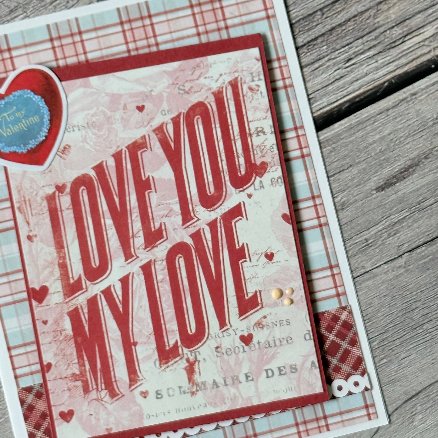 【手作心意卡】復古系列情人節卡 - Love you my love