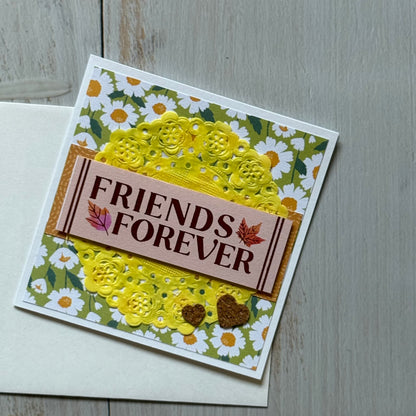 【手作心意卡】繽紛花園系列迷你萬用卡 - Friends forever