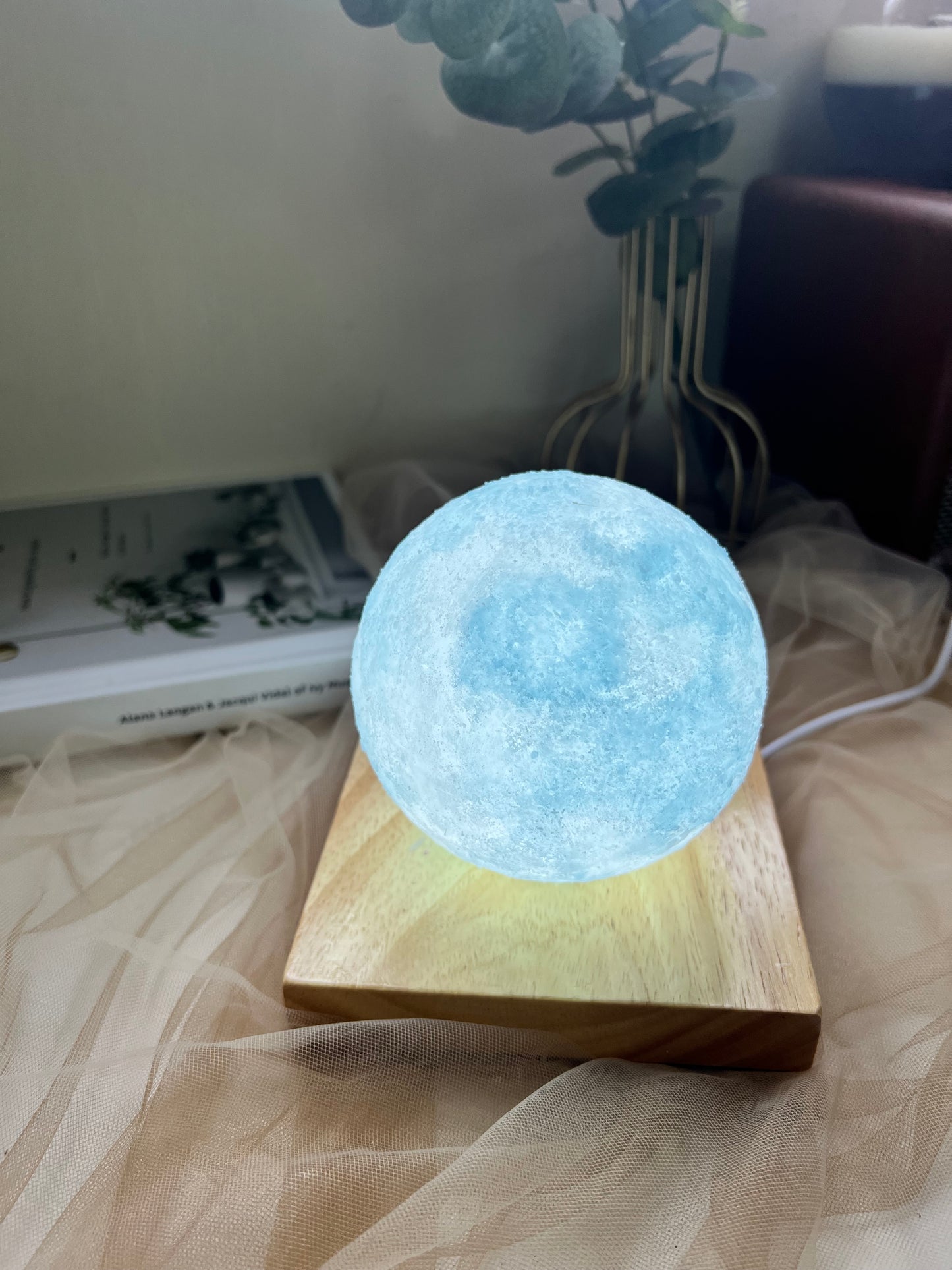 The Enchanting Glow: Handmade Scented Wax Nightlights with Wooden Light Plate