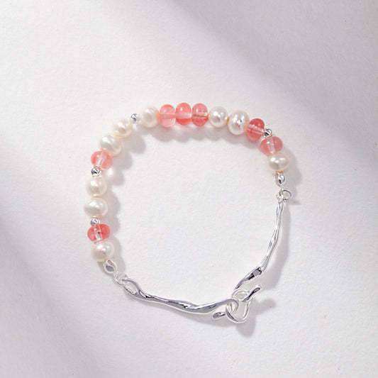 Pearl & Pink Crystal Classic Bracelet