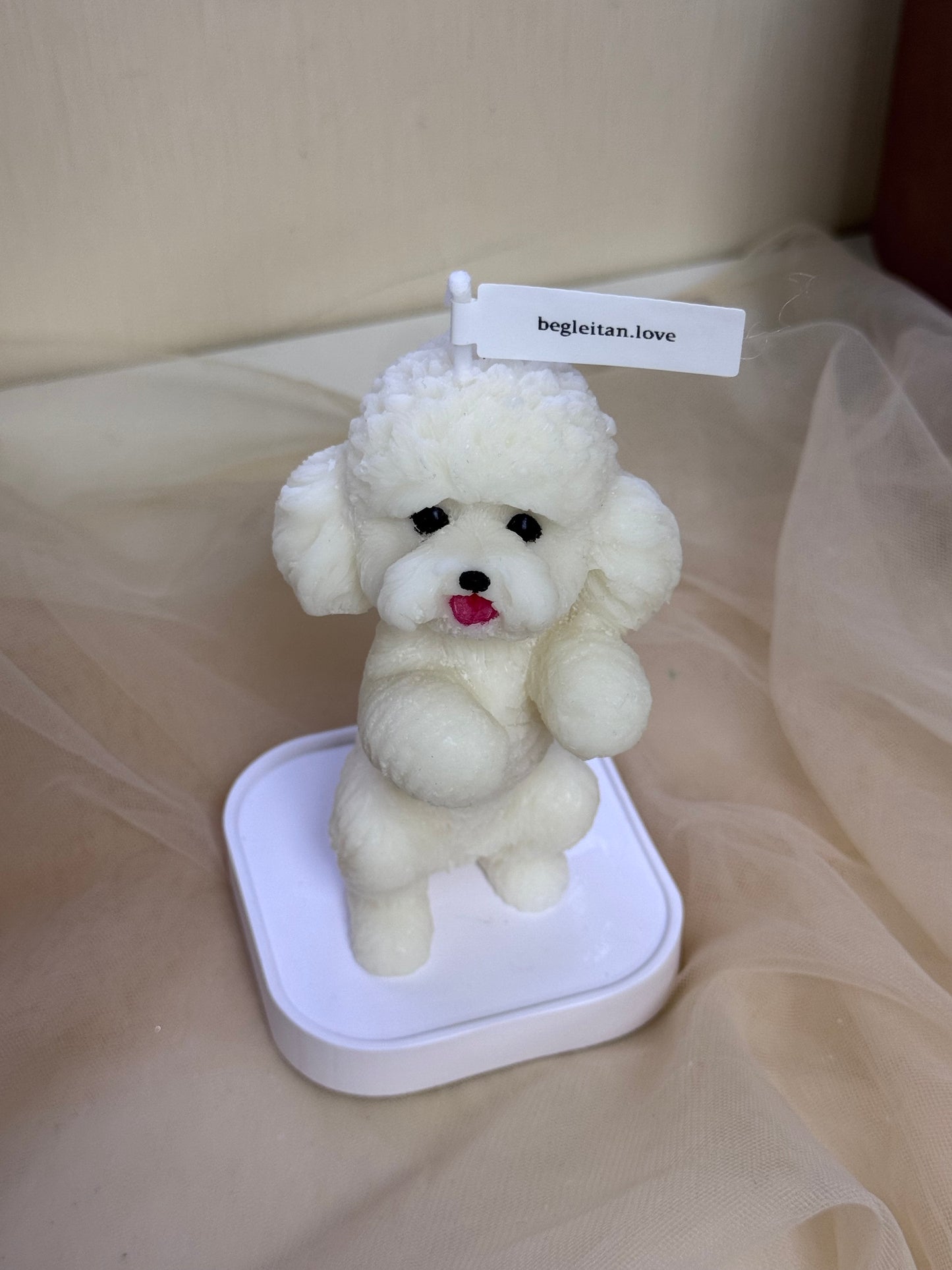 Poodle Candle