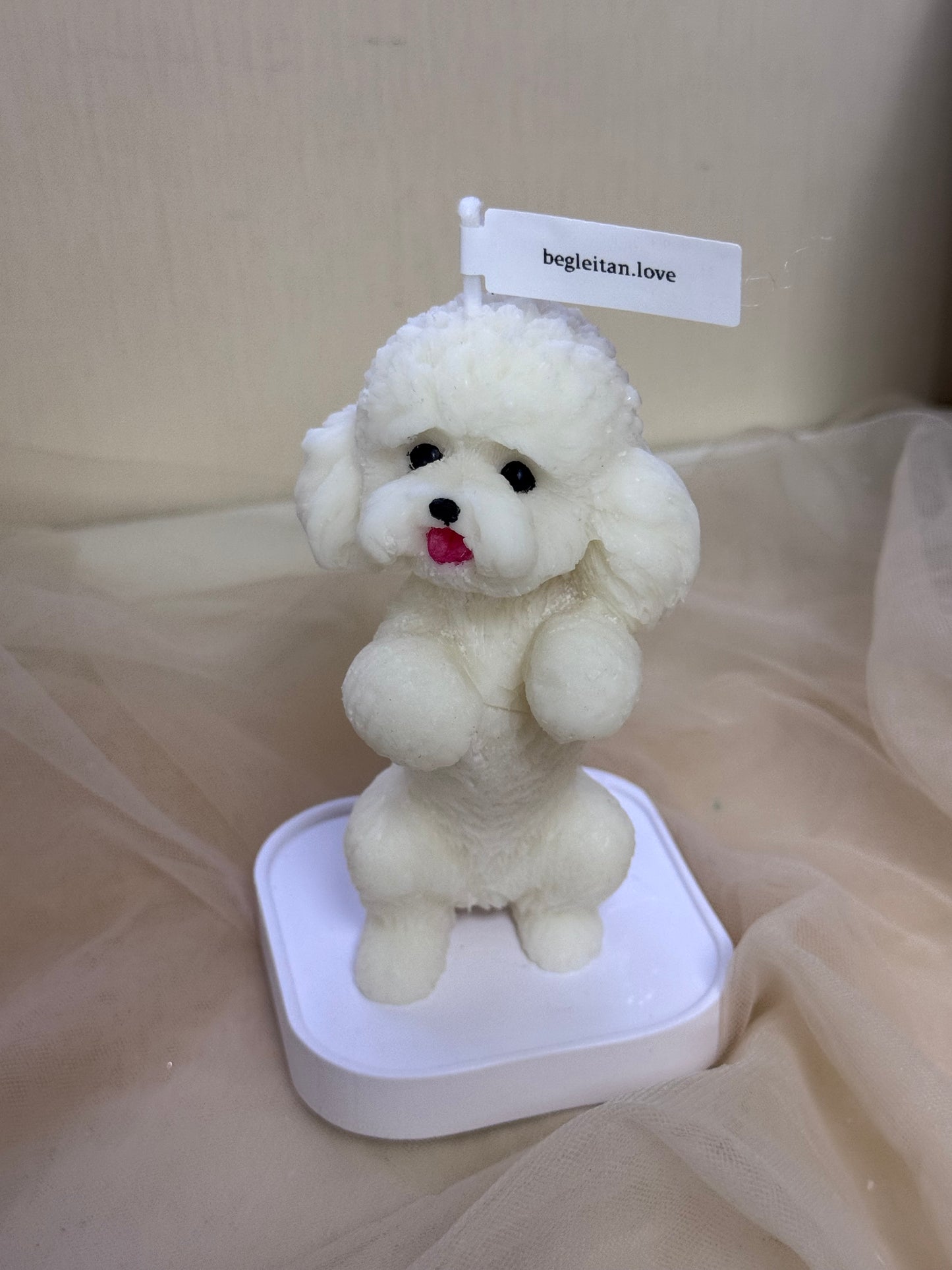 Poodle Candle