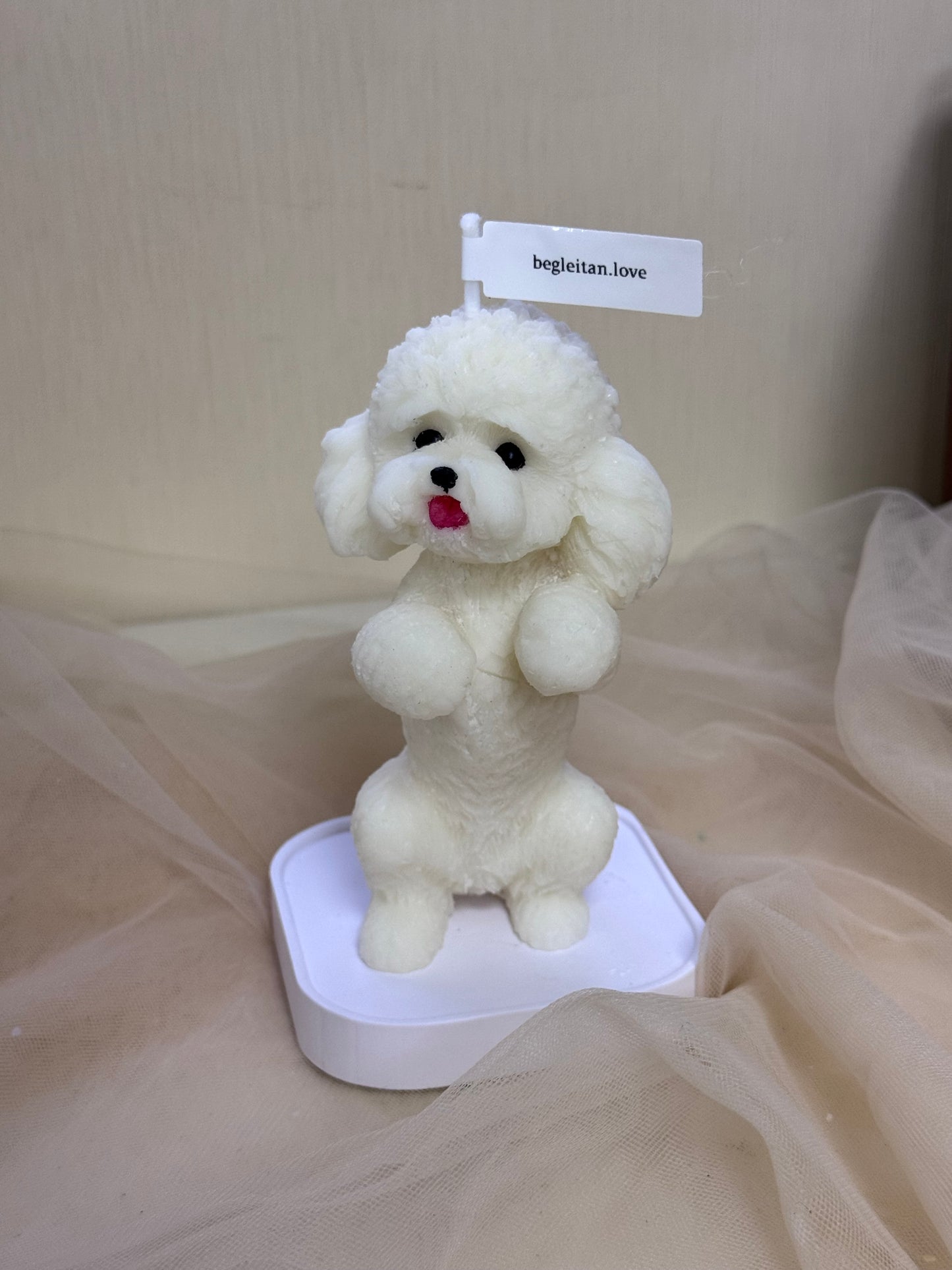 Poodle Candle