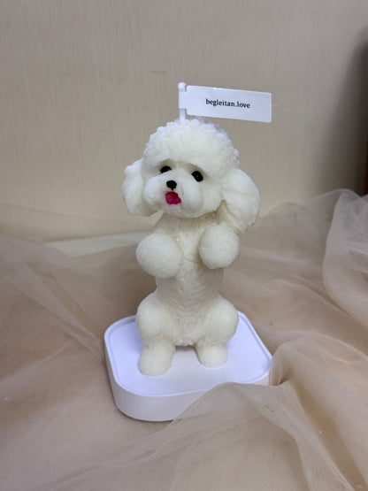 Poodle Candle