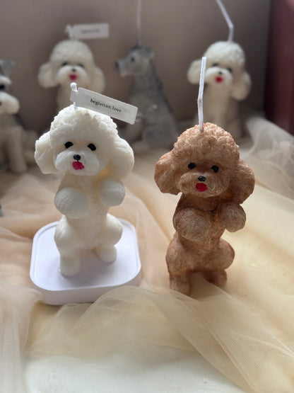 Poodle Candle