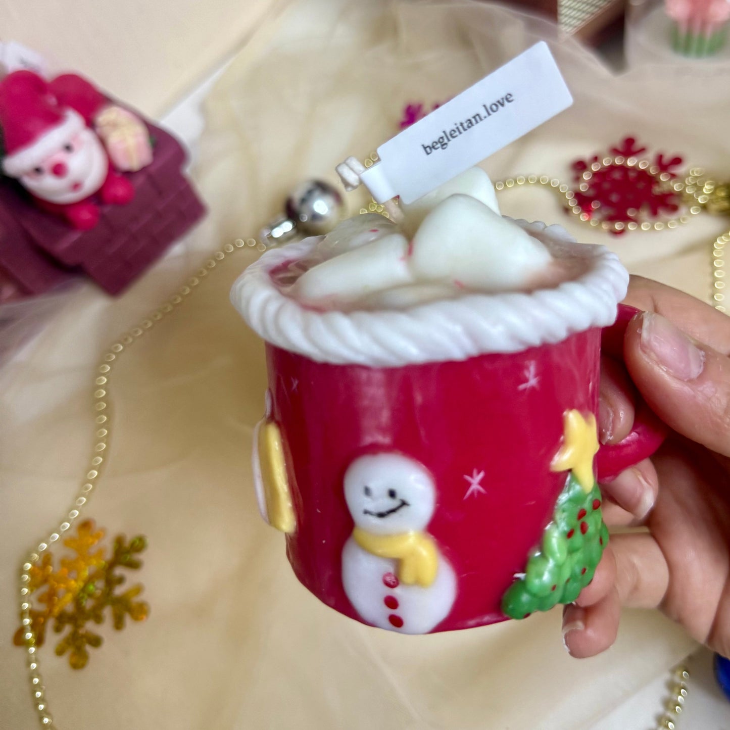 Handmade candles✨ A Cup of Hot Chocolate with  Marshmallows