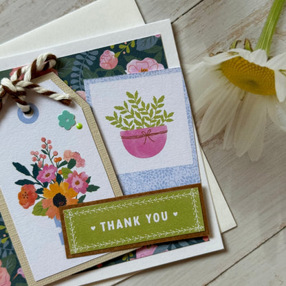 【手作心意卡】繽紛花園系列迷你感謝卡 - Thank you