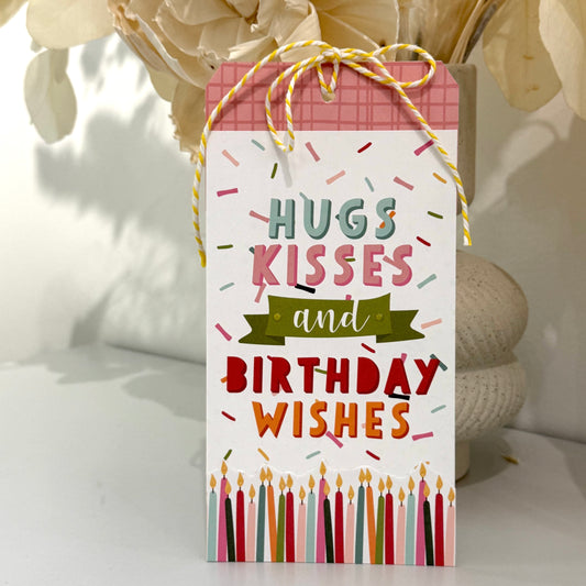 【手作心意卡】生日許願系列禮物掛牌 - Hugs kisses and birthday wishes