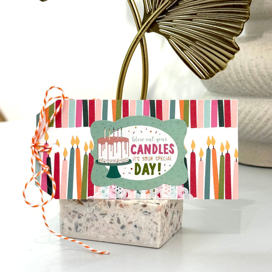 【手作心意卡】生日許願系列禮物掛牌 - Glow out your cnadles, it's your special day!