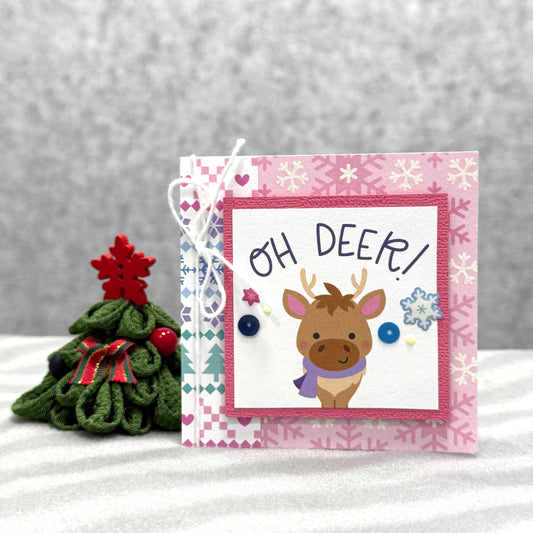 【手作心意卡】迷你聖誕卡系列 - OH Deer!
