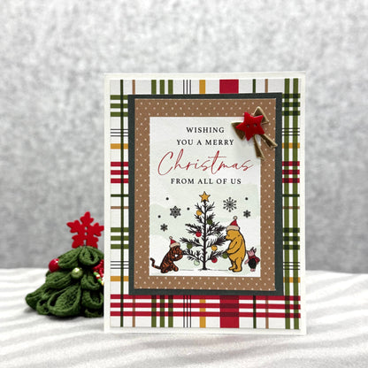 【手作心意卡】小熊維尼系列聖誕卡 - Wishing you a Merry Christmas from all of us