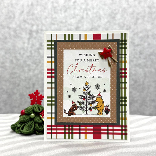 【手作心意卡】小熊維尼系列聖誕卡 - Wishing you a Merry Christmas from all of us