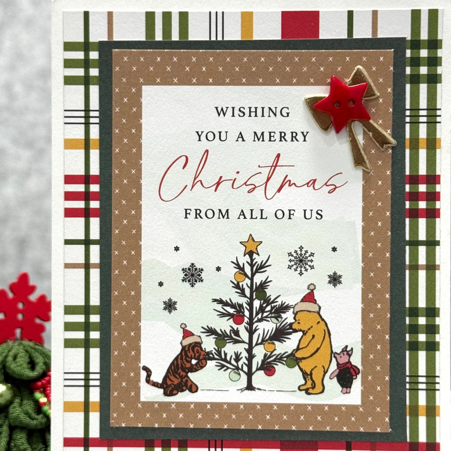 【手作心意卡】小熊維尼系列聖誕卡 - Wishing you a Merry Christmas from all of us