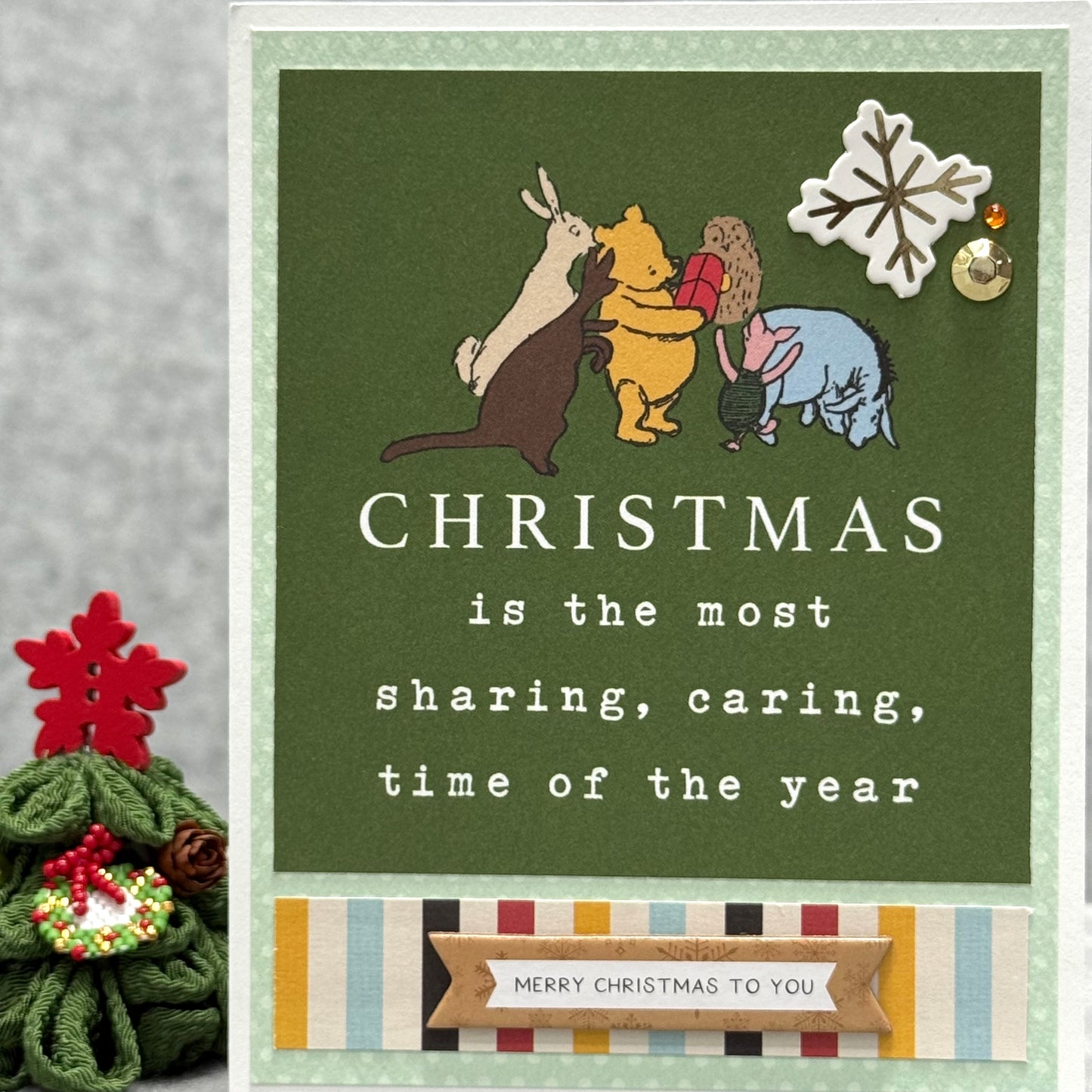 【手作心意卡】小熊維尼系列聖誕卡 - Christmas is the most sharing, caring, time of the year