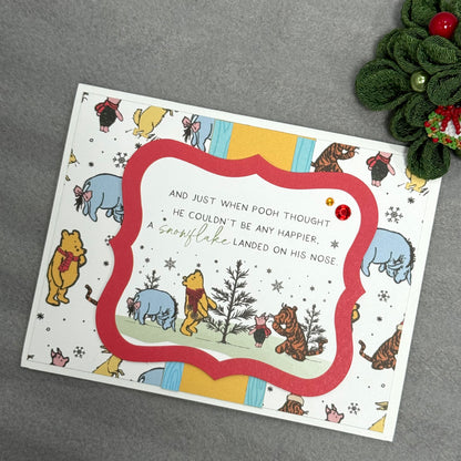 【手作心意卡】小熊維尼系列聖誕卡 - 雪地上的維尼& friends