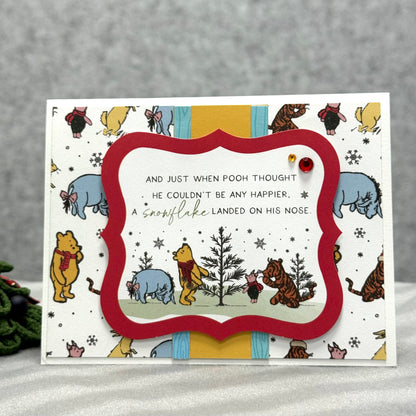 【手作心意卡】小熊維尼系列聖誕卡 - 雪地上的維尼& friends