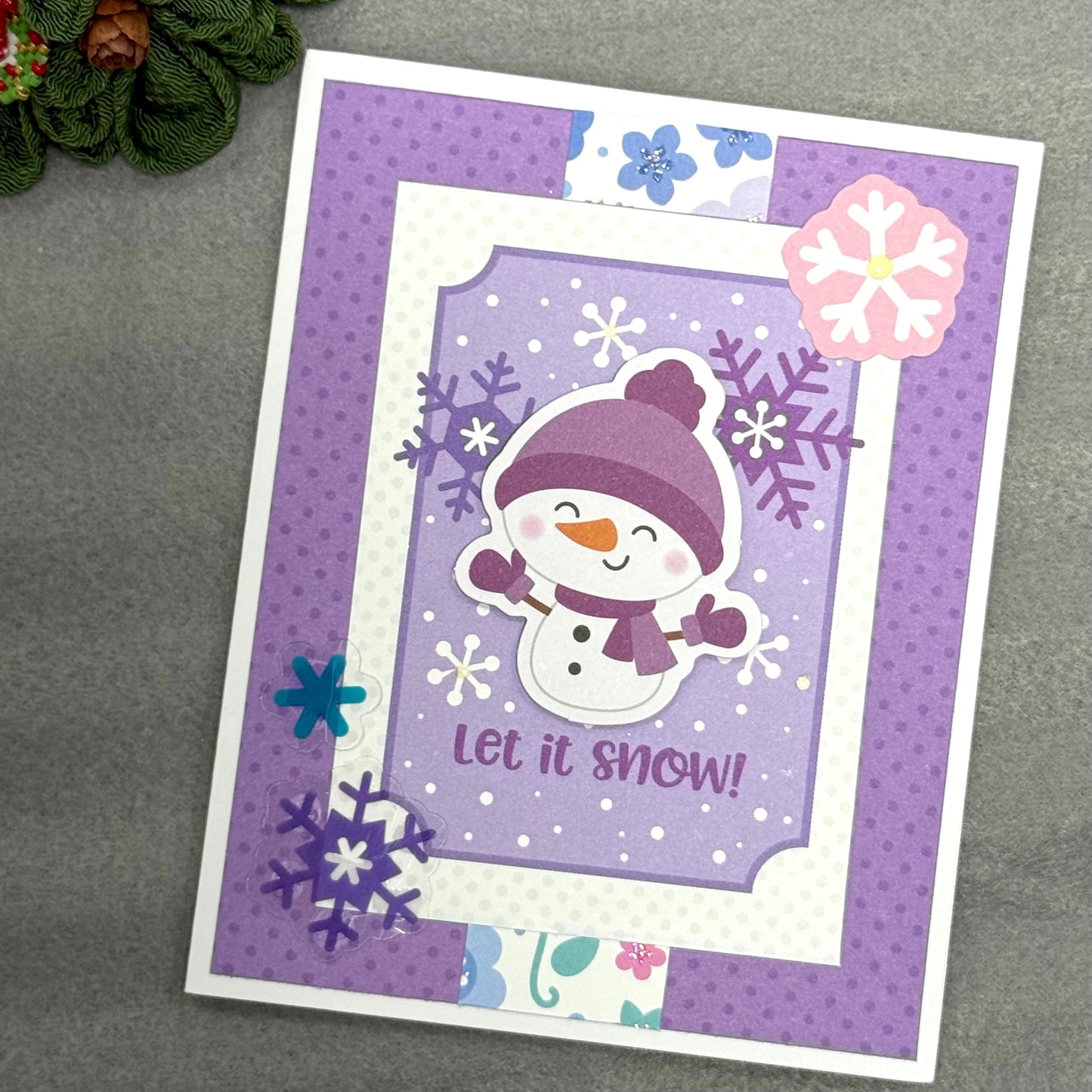 【手作心意卡】豆豉眼家族系列聖誕卡 - Let it snow