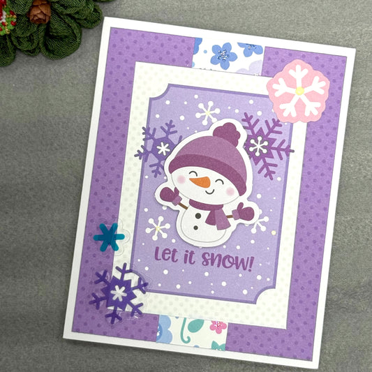 【手作心意卡】豆豉眼家族系列聖誕卡 - Let it snow