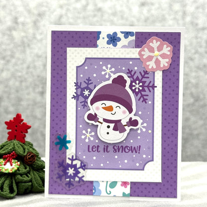 【手作心意卡】豆豉眼家族系列聖誕卡 - Let it snow