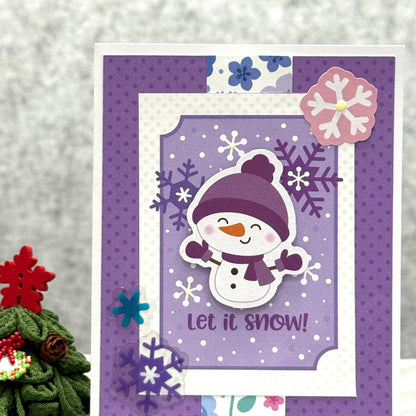 【手作心意卡】豆豉眼家族系列聖誕卡 - Let it snow