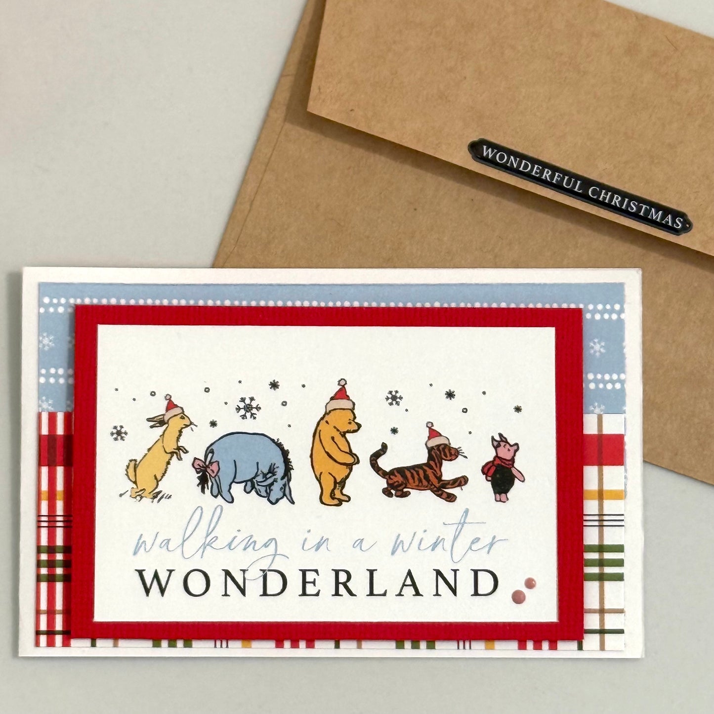 【手作心意卡】小熊維尼系列迷你聖誕卡 - Walking in a winter wonderland