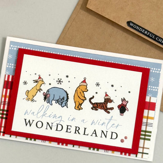 【手作心意卡】小熊維尼系列迷你聖誕卡 - Walking in a winter wonderland