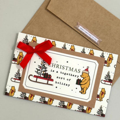 【手作心意卡】小熊維尼系列迷你聖誕卡 - Christmas is a togethery sort of holiday