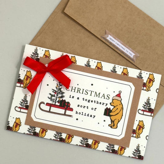 【手作心意卡】小熊維尼系列迷你聖誕卡 - Christmas is a togethery sort of holiday
