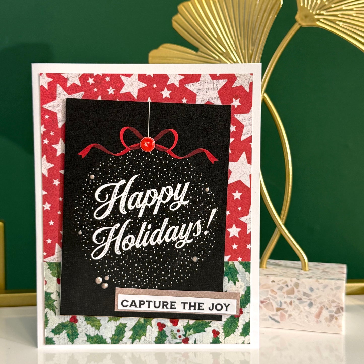 【手作心意卡】長青系列聖誕卡 - Happy holidays!