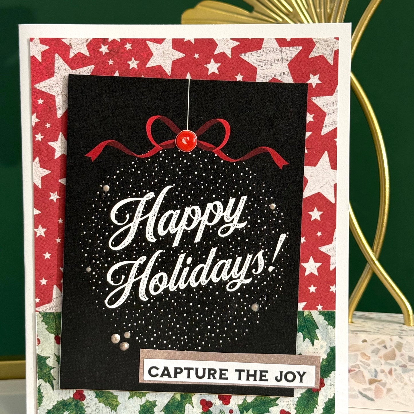 【手作心意卡】長青系列聖誕卡 - Happy holidays!