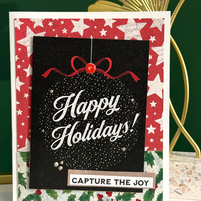 【手作心意卡】長青系列聖誕卡 - Happy holidays!