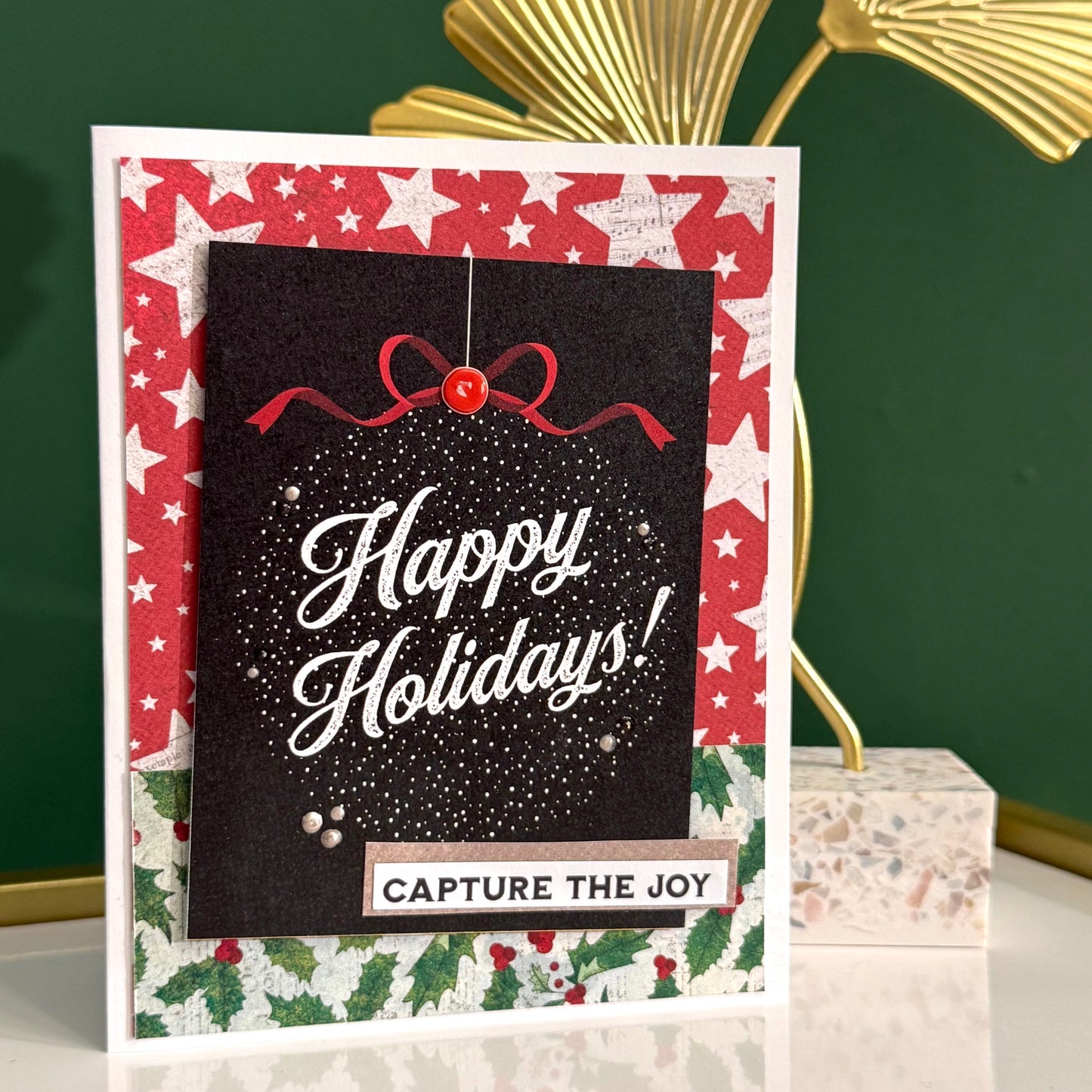 【手作心意卡】長青系列聖誕卡 - Happy holidays!