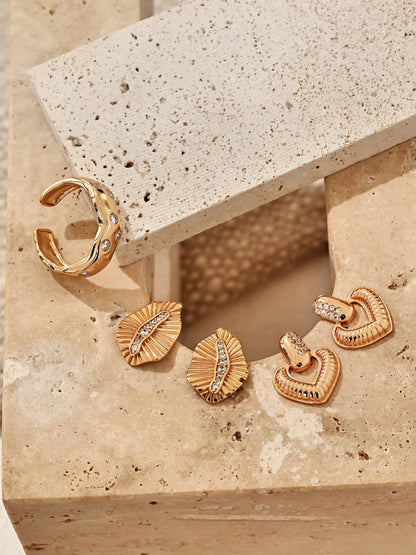 S925 silver heart-shaped earrings
