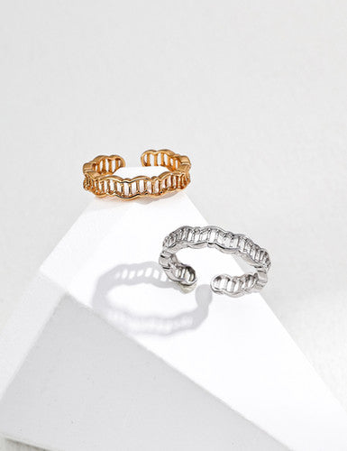 Minimalist Sterling Silver Wave Ring