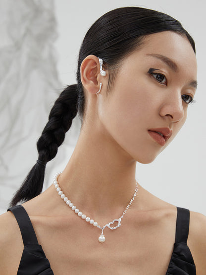 Pearl Reshape Necklace | S925 Silver Adjustable